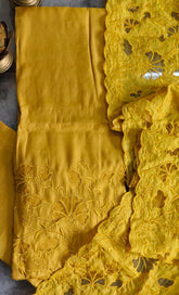 Elegant Modal Embroidered Suit with Crochet Lacing Detailing( 3 Pc Set)